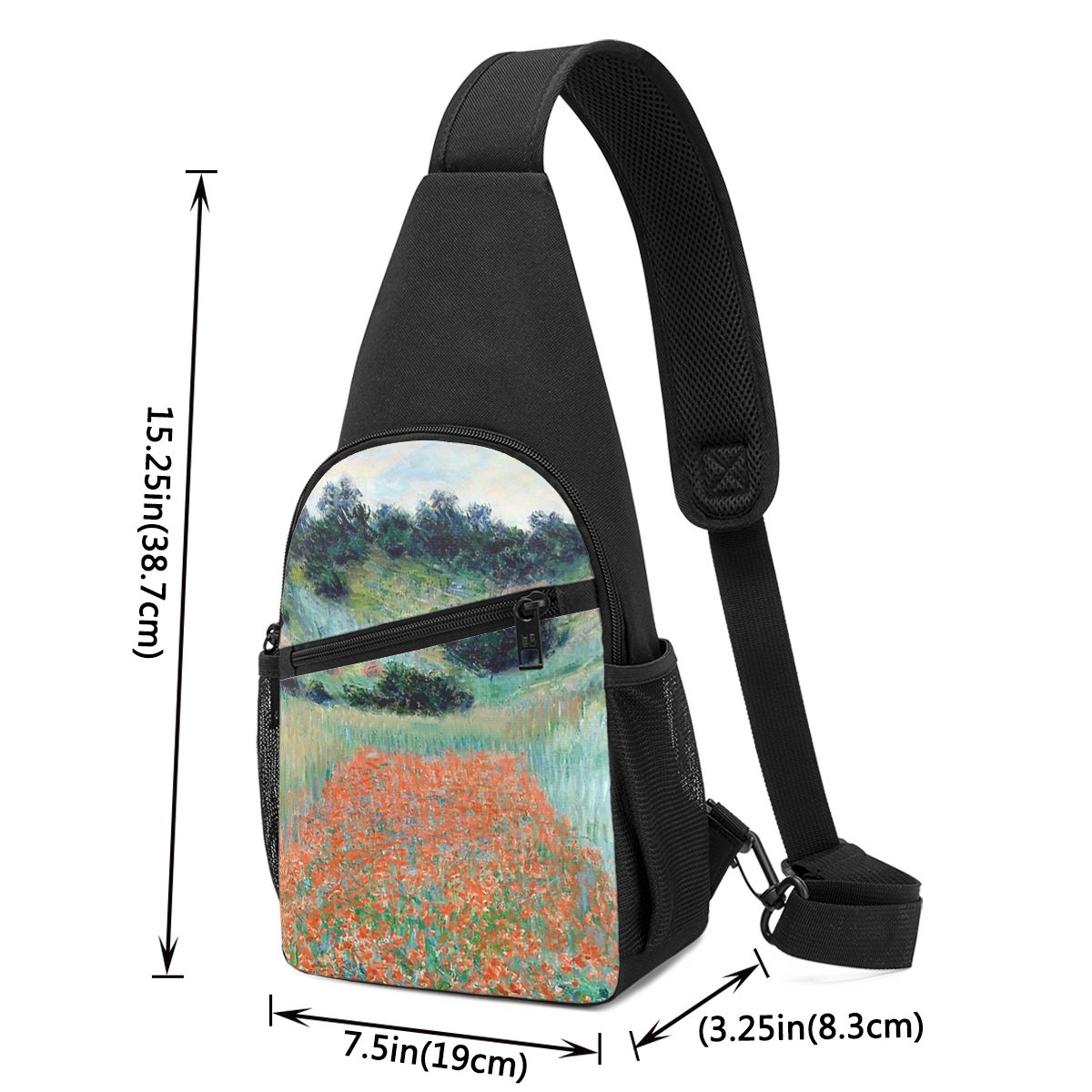 1885 Claude Monet Poppy Field  - огляд і ціна Sling Backpack Shoulder