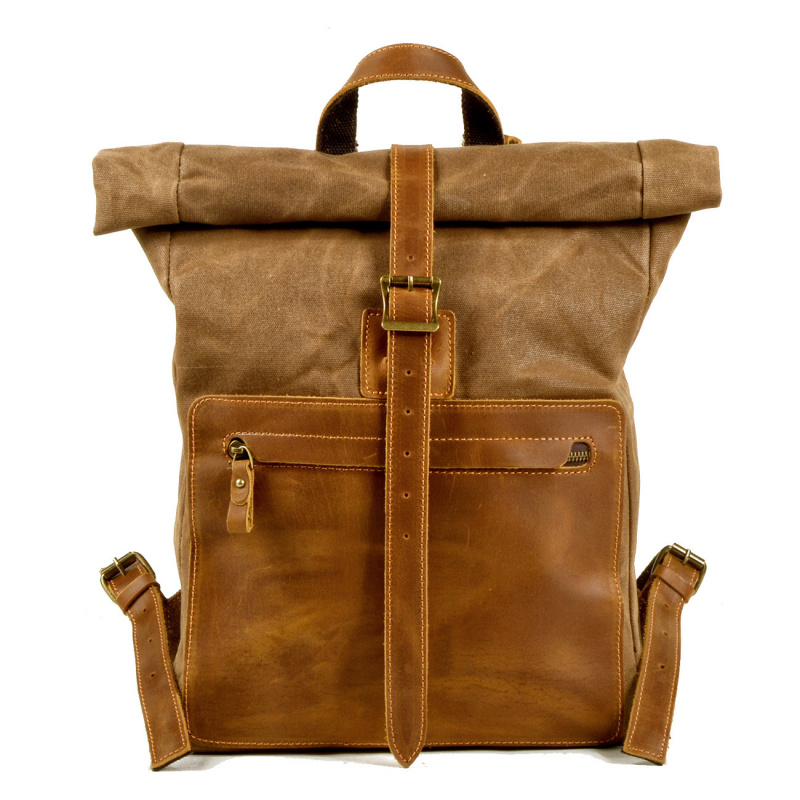 New simple and retro wax canva - огляд і ціна Canvas Backpack Casual