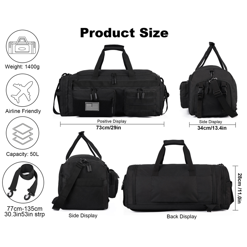 LHI 50L 3 in 1 Travel Duffle B - огляд і ціна Urban Backpack Tactical